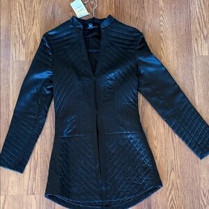 Cynthia Rowley Black Quilted silky Blazer size 0